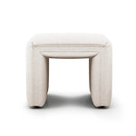 Featuring Augustine Dover Crescent Ottoman by Four Hands at Amethyst Home. Layer in an extra surface or added seating by way of a linen-blend ottoman in a crisp, clean off-white, with dramatic channeling for great texture.Overall Dimensions: 21.50"w x 21.00"d x 18.00"hWeight : 80 lbsMaterials :. Amethyst Home provides interior design, new home construction design consulting, vintage area rugs, and lighting in the Dallas metro area.