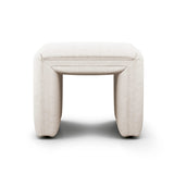 Featuring Augustine Dover Crescent Ottoman by Four Hands at Amethyst Home. Layer in an extra surface or added seating by way of a linen-blend ottoman in a crisp, clean off-white, with dramatic channeling for great texture.Overall Dimensions: 21.50"w x 21.00"d x 18.00"hWeight : 80 lbsMaterials :. Amethyst Home provides interior design, new home construction design consulting, vintage area rugs, and lighting in the Dallas metro area.