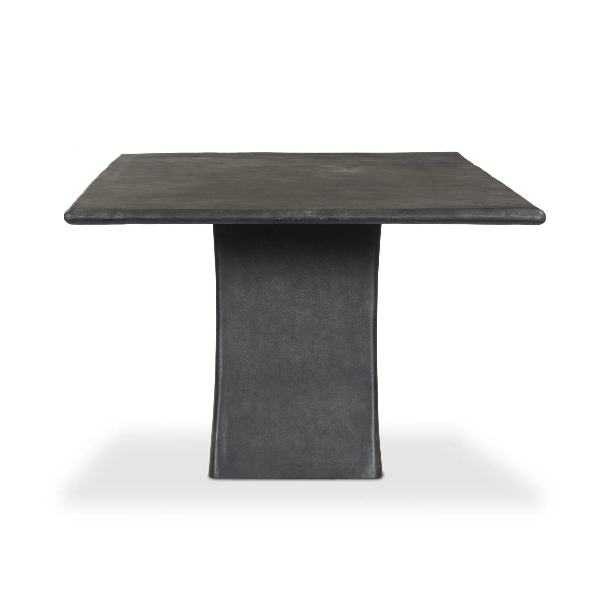 Featuring Bala Aged Grey Outdoor Dining Table 72" by Four Hands at Amethyst Home. Aged grey aluminum and a tapered pedestal base bring sculptural presence to this rectangular table. Designed for versatility, its clean lines and subtle texture make it a striking addition to indoor or outdoor spaces. Cover or store indoors during inclement weather and when not i. Amethyst Home provides interior design, new home construction design consulting, vintage area rugs, and lighting in the Austin metro area.
