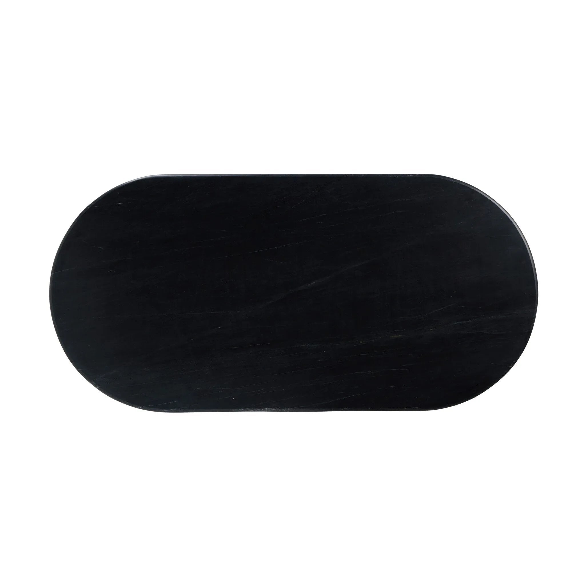 Simply sophisticated. A spacious oval-shaped table inspired by 1970s Italian design, an ivory-finished iron base supports a rounded tabletop of cream-colored solid marble, for a fresh, monochromatic look that pairs with just about anything. Seats six comfortably Amethyst Home provides interior design, new home construction design consulting, vintage area rugs, and lighting in the Austin metro area.