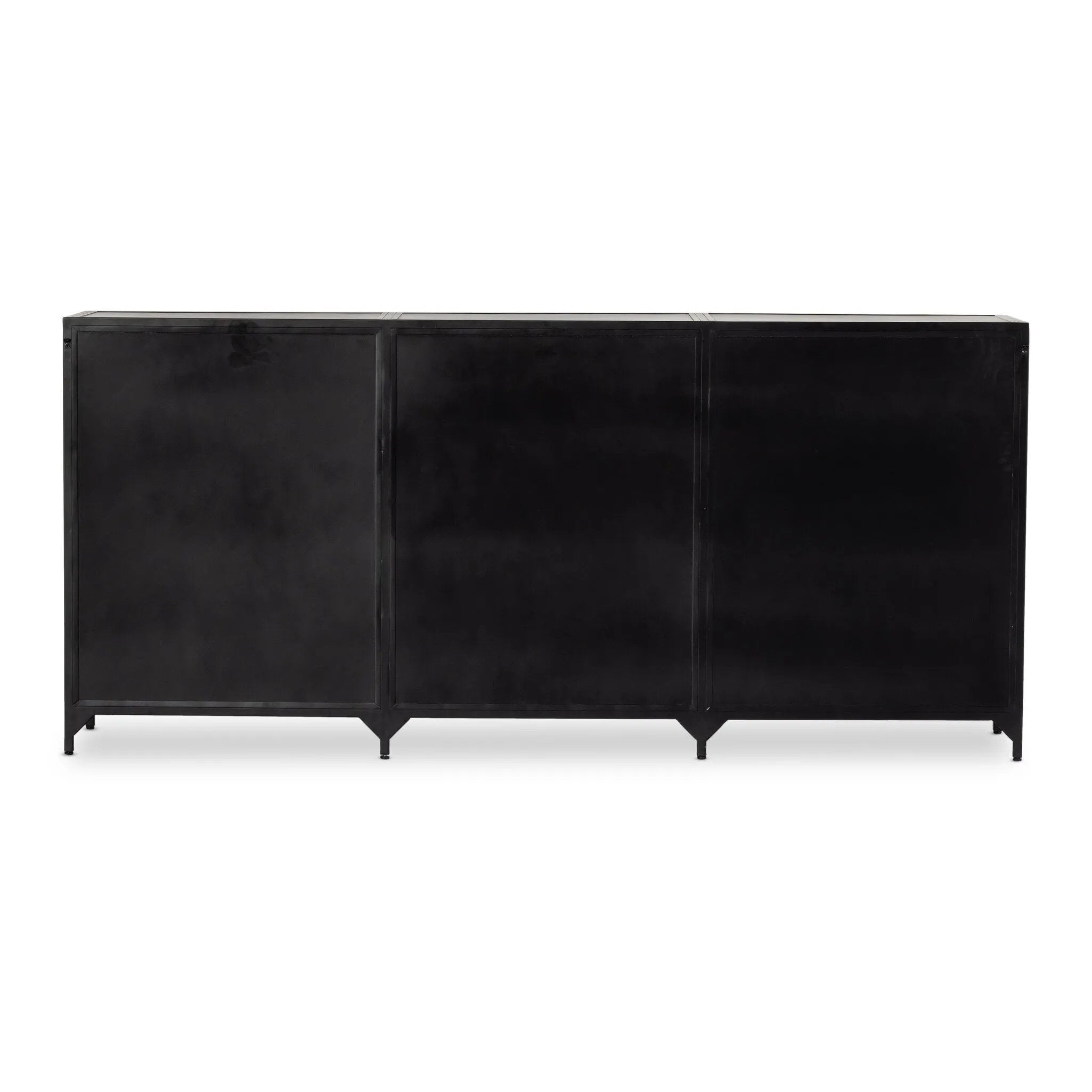 Featuring Belmont Black 12 Drawer Dresser by Four Hands at Amethyst Home. Industrial-inspired, black-finished iron forms a wide and roomy twelve-drawer dresser, with bronzed knobs for contrast.Overall Dimensions: 85.00"w x 19.75"d x 38.50"hWeight : 401.24 lbsMaterials : Iron. Amethyst Home provides interior design, new home construction design consulting, vintage area rugs, and lighting in the Scottsdale metro area.