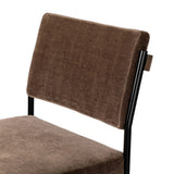 Simple and streamlined with thoughtful details. Slim, black-finished iron frame with solid oak decking, plus black top-grain leather seating for modernity. A stylish staple for any counter Amethyst Home provides interior design, new home construction design consulting, vintage area rugs, and lighting in the Austin metro area.