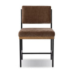 Bring a luxe, modern look to the table. Slim, black-finished iron forms an airy frame for black top-grain leather, with solid oak decking for an eye-catching material mix Amethyst Home provides interior design, new home construction design consulting, vintage area rugs, and lighting in the Dallas metro area.