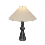Featuring Bibianna Black Italian Marble Table Lamp by Four Hands at Amethyst Home. Polished forms define this sculptural table lamp, featuring a base of black Italian marble with distinctive white veining and a tapered flax linen shade.
Overall Dimensions: 20.0" L x 20.0 " W x 24.5" H
Materials: Solid Marble, Stainless Steel, ThermoplasticWeight: 12.21 lbs. Amethyst Home provides interior design, new home construction design consulting, vintage area rugs, and lighting in the Houston metro area.