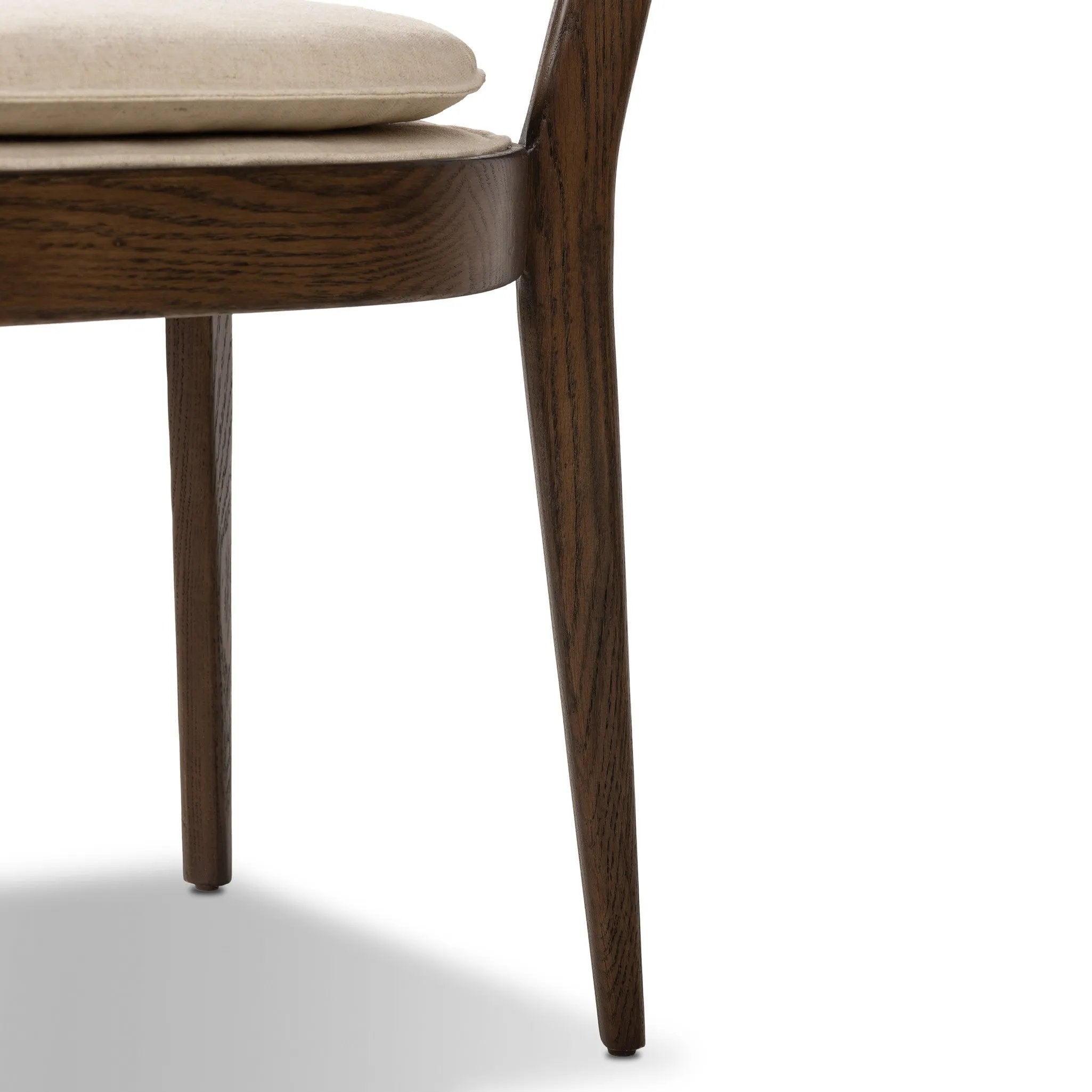 Featuring Britt Savile Flax Dining Chair by Four Hands at Amethyst Home. Mixed materials refresh retro dining style. Ebony-finished nettlewood frames a textural inlay of natural cane, for perfect contrast. Fastened by Velcro, high-performance linen-blend seating for modern sensibility. Performance fabrics are specially created to withstand spills, stains,. Amethyst Home provides interior design, new home construction design consulting, vintage area rugs, and lighting in the Kansas City metro area.