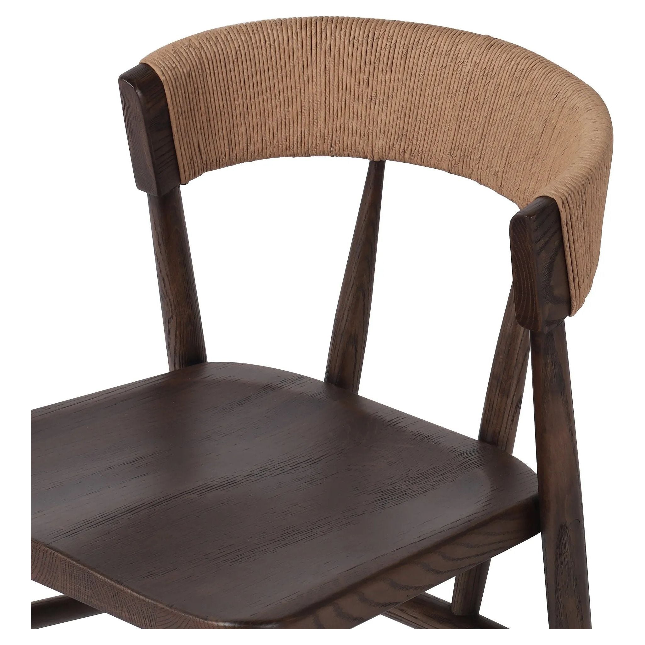 Featuring Buxton Natural Paper Rush Dining Chair by Four Hands at Amethyst Home. A solid oak dining chair defined by tapered legs and framing gives an updated look to the classic whistler chair. Finished with a paper rush wrapped detail on the back.Overall Dimensions: 19.50"w x 22.25"d x 31.50"hWeight : 20.79 lbsMaterials : Rush, Solid Oak. Amethyst Home provides interior design, new home construction design consulting, vintage area rugs, and lighting in the Des Moines metro area.