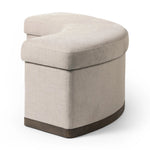 Featuring Candace Harbor Sand Dining Bench by Four Hands at Amethyst Home. Bring a tailored, timeless look to your space with shapely dining bench designed to pair with a round dining table. A burnt oak base grounds a curved frame and seat upholstered in high-performance fabric — perfect for everyday dining. Performance fabrics are specially created to withstan. Amethyst Home provides interior design, new home construction design consulting, vintage area rugs, and lighting in the Omaha metro area.