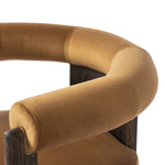 Featuring Canon Stax Rust Dining Chair by Four Hands at Amethyst Home. For a confident mix of soft curves and clean lines, this three-leg dining chair pairs a solid oak frame and low barrel back with rich, rust-colored upholstery.Overall Dimensions: 29.00"w x 23.25"d x 29.75"hWeight : 35.27 lbsMaterials : 100% Polyester, Solid Oak. Amethyst Home provides interior design, new home construction design consulting, vintage area rugs, and lighting in the Miami metro area.