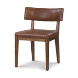 Featuring Cardell Sonoma Chestnut Dining Chair by Four Hands at Amethyst Home. Tan-finished parawood forms a curved barrel back for a shapely take on everyday dining, with top-grain leather seating that moves between styles with ease.Overall Dimensions: 24.00"w x 22.50"d x 32.50"hWeight : 16.53 lbsMaterials : Top Grain Leather, Solid Nettlewood. Amethyst Home provides interior design, new home construction design consulting, vintage area rugs, and lighting in the Portland metro area.