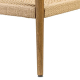 Made from brown oak, woven paper cord and tempered glass, an open-style console works into any space or style with ease, thanks to its beautifully versatile design Amethyst Home provides interior design, new home construction design consulting, vintage area rugs, and lighting in the Omaha metro area.