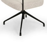 Featuring Carrie Light Camel Desk Chair by Four Hands at Amethyst Home. Airy and light with slim, black-finished iron framing, light camel-colored upholstery lends texture to a sculpted desk chair featuring a yoke back and exterior fold detailing. Height adjustable and with 360 swivel for everyday comfort.Overall Dimensions: 25.50"w x 23.00"d x 27.50"hWeight :. Amethyst Home provides interior design, new home construction design consulting, vintage area rugs, and lighting in the Boston metro area.