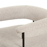 Featuring Carrie Light Camel Desk Chair by Four Hands at Amethyst Home. Airy and light with slim, black-finished iron framing, light camel-colored upholstery lends texture to a sculpted desk chair featuring a yoke back and exterior fold detailing. Height adjustable and with 360 swivel for everyday comfort.Overall Dimensions: 25.50"w x 23.00"d x 27.50"hWei. Amethyst Home provides interior design, new home construction design consulting, vintage area rugs, and lighting in the Los Angeles metro area.