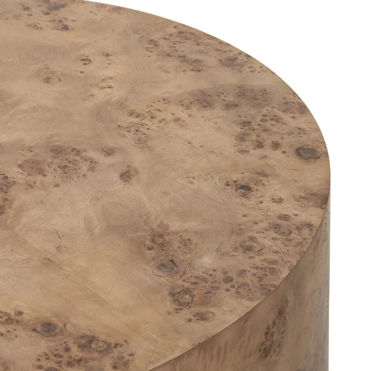 Featuring Caya Caramel Burl Coffee Table by Four Hands at Amethyst Home. Simple drum shaping showcases the natural artistry of the richly grained caramel burl veneer. Its compact size is ideal for smaller spaces.
Overall Dimensions: 31.5" L x 31.5 " W x 13.75" H
Collection: HughesColors: Caramel BurlMaterials: Light Maple Veneer, Poplar PlywoodWeight: 44.0. Amethyst Home provides interior design, new home construction design consulting, vintage area rugs, and lighting in the Alpharetta metro area.