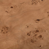 Featuring Caya Caramel Burl Coffee Table by Four Hands at Amethyst Home. Simple drum shaping showcases the natural artistry of the richly grained caramel burl veneer. Its compact size is ideal for smaller spaces.
Overall Dimensions: 31.5" L x 31.5 " W x 13.75" H
Collection: HughesColors: Caramel BurlMaterials: Light Maple Veneer, Poplar PlywoodWeight: 44.0. Amethyst Home provides interior design, new home construction design consulting, vintage area rugs, and lighting in the Scottsdale metro area.