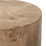 Featuring Caya Caramel Burl End Table by Four Hands at Amethyst Home. A simple drum shape showcases the natural artistry of the richly grained caramel burl veneer. Its compact size is ideal for smaller spaces.
Overall Dimensions: 17.75" L x 17.75 " W x 21.75" H
Materials: Light Maple Veneer, Poplar PlywoodWeight: 22.05 lbs. Amethyst Home provides interior design, new home construction design consulting, vintage area rugs, and lighting in the Kansas City metro area.