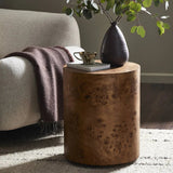 Featuring Caya Caramel Burl End Table by Four Hands at Amethyst Home. A simple drum shape showcases the natural artistry of the richly grained caramel burl veneer. Its compact size is ideal for smaller spaces.
Overall Dimensions: 17.75" L x 17.75 " W x 21.75" H
Materials: Light Maple Veneer, Poplar PlywoodWeight: 22.05 lbs. Amethyst Home provides interior design, new home construction design consulting, vintage area rugs, and lighting in the Los Angeles metro area.