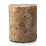 Featuring Caya Caramel Burl End Table by Four Hands at Amethyst Home. A simple drum shape showcases the natural artistry of the richly grained caramel burl veneer. Its compact size is ideal for smaller spaces.
Overall Dimensions: 17.75" L x 17.75 " W x 21.75" H
Materials: Light Maple Veneer, Poplar PlywoodWeight: 22.05 lbs. Amethyst Home provides interior design, new home construction design consulting, vintage area rugs, and lighting in the Miami metro area.
