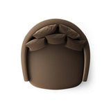 Roomy style. Rich, chocolate high-performance fabric covers a dramatic U shape for a spacious, sink-in sit. Throw pillows make this your go-to lounger for movie nights. Performance fabrics are specially created to withstand spills, stains, high traffic and wear, ensuring long-term comfort and unmatched durability Amethyst Home provides interior design, new home construction design consulting, vintage area rugs, and lighting in the Kansas City metro area.