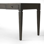 Featuring Claude Distressed Black Oak Veneer Desk by Four Hands at Amethyst Home. This refreshed directoire-style desk pairs a 100% top-grain leather inset top with a unique reverse breakfront and recessed center drawer. Finished in distressed black oak, it offers the workspace a classic yet updated feel.
Overall Dimensions: 28.0" L x 68.0 " W x 30.0" H
Materi. Amethyst Home provides interior design, new home construction design consulting, vintage area rugs, and lighting in the Austin metro area.