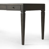 Featuring Claude Distressed Black Oak Veneer Desk by Four Hands at Amethyst Home. This refreshed directoire-style desk pairs a 100% top-grain leather inset top with a unique reverse breakfront and recessed center drawer. Finished in distressed black oak, it offers the workspace a classic yet updated feel.
Overall Dimensions: 28.0" L x 68.0 " W x 30.0" H
Materi. Amethyst Home provides interior design, new home construction design consulting, vintage area rugs, and lighting in the Austin metro area.