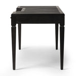 Featuring Claude Distressed Black Oak Veneer Desk by Four Hands at Amethyst Home. This refreshed directoire-style desk pairs a 100% top-grain leather inset top with a unique reverse breakfront and recessed center drawer. Finished in distressed black oak, it offers the workspace a classic yet updated feel.
Overall Dimensions: 28.0" L x 68.0 " W x 30.0" H
. Amethyst Home provides interior design, new home construction design consulting, vintage area rugs, and lighting in the Laguna Beach metro area.