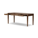 Featuring Claude Tan Oak Veneer Desk by Four Hands at Amethyst Home. Overall Dimensions: 68.00"w x 28.00"d x 30.00"hWeight : 132.28 lbsMaterials: Oak Veneer, Top Grain Leather, Solid Oak. Amethyst Home provides interior design, new home construction design consulting, vintage area rugs, and lighting in the Kansas City metro area.