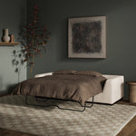 A simply styled sofa with a convenient queen-size pullout bed for guests. Upholstered in Crypton® performance fabric, specially engineered for protection against stains, moisture and odor. Due to the customized nature of made-to-order pieces, no cancellations or returns are accepted Amethyst Home provides interior design, new home construction design consulting, vintage area rugs, and lighting in the Newport Beach metro area.