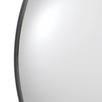 Featuring Convex Iron Matte Black Wall Mirror by Four Hands at Amethyst Home. A slim frame in black-finished iron cradles this oversized mirror's convex curve. Bold yet refined, it amplifies space and light as a captivating focal point.Overall Dimensions: 46.50"w x 5.00"d x 46.50"hWeight : 56.31 lbsMaterials : Iron. Amethyst Home provides interior design, new home construction design consulting, vintage area rugs, and lighting in the San Diego metro area.