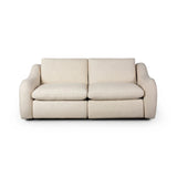 Featuring Crawford Antigo Natural Power Recliner 2-Piece Sectional Sofa by Four Hands at Amethyst Home. A fresh take on the classic recliner. Customize your comfort level with the push of hidden buttons with pieces in our Power Motion collection. Sculpted in light, versatile high-performance fabric. Performance fabrics are specially created to withstand spills. Amethyst Home provides interior design, new home construction design consulting, vintage area rugs, and lighting in the Boston metro area.
