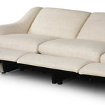 Featuring Crawford Antigo Natural Power Recliner 3-Piece Sectional Sofa by Four Hands at Amethyst Home. A fresh take on the classic recliner. Customize your comfort level with the push of hidden buttons with pieces in our Power Motion collection. Sculpted in light, versatile high-performance fabric. Performance fabrics are specially created to withstand s. Amethyst Home provides interior design, new home construction design consulting, vintage area rugs, and lighting in the Los Angeles metro area.