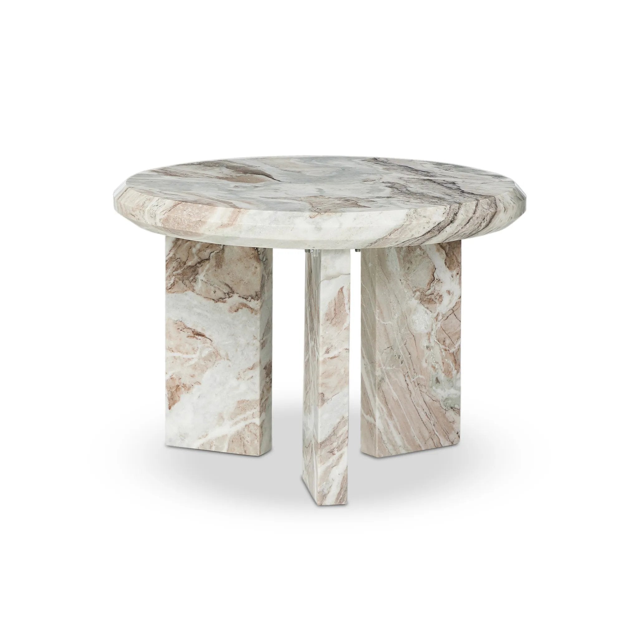 Featuring Dakota Creamy Taupe Marble Solid Nesting Coffee Table by Four Hands at Amethyst Home. A sculpted coffee table of creamy Sawar Indian marble, with block legs and chamfered edges — perfectly sized for intimate spaces. Natural veining ensures each table is one of a kind, celebrating the beauty natural marble.SetOverall Dimensions: 32.00"w x 32.00"d . Amethyst Home provides interior design, new home construction design consulting, vintage area rugs, and lighting in the Alpharetta metro area.