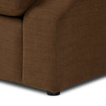 Bench-style seating with a modern, cutout effect creates a striking look. Designed with S-spring construction and a thick bench cushion for laid-back comfort supported by a solid pine frame. Upholstered in textural Crypton® performance fabric that's specially engineered for protection against stains, moisture and odor Amethyst Home provides interior design, new home construction design consulting, vintage area rugs, and lighting in the Calabasas metro area.