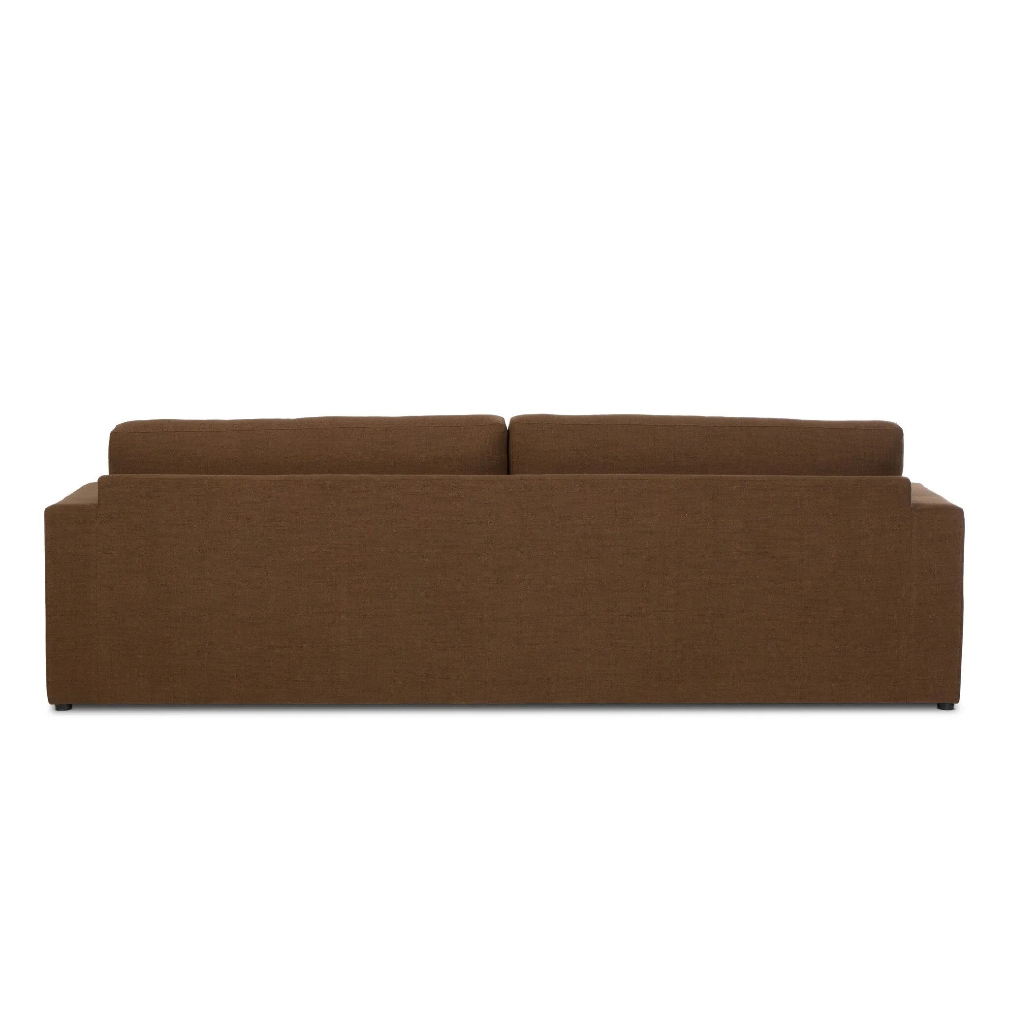 Bench-style seating with a modern, cutout effect creates a striking look. Designed with S-spring construction and a thick bench cushion for laid-back comfort supported by a solid pine frame. Upholstered in textural Crypton® performance fabric that's specially engineered for protection against stains, moisture and odor Amethyst Home provides interior design, new home construction design consulting, vintage area rugs, and lighting in the Houston metro area.