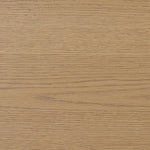 Crafted from desert oak solids and veneers with a plinth-style base, rounded sides and linear reeding, this sideboard exudes midcentury vibes.  Fully finished interior and shelves for quality detailing inside and out Amethyst Home provides interior design, new home construction design consulting, vintage area rugs, and lighting in the Houston metro area.