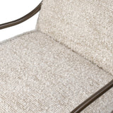 A tribute to traditional artistry and found pieces, this bar stool fluidly combines ash and burnished brass to frame a comfortable S-spring seat. Finished in heavy boucle-like upholstery that features a subtle linear pattern for added depth — creating a luxe, inviting feel. A design collaboration by Amber Lewis and Four Hands. Amethyst Home provides interior design, new home construction design consulting, vintage area rugs, and lighting in the San Diego metro area.