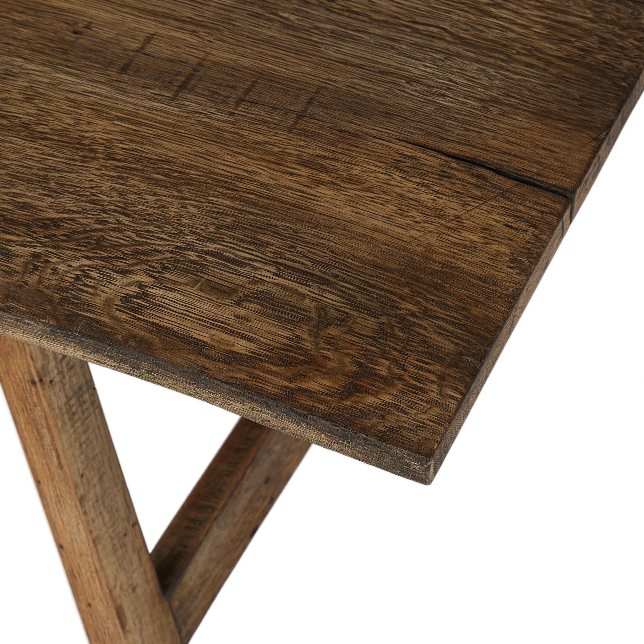 Featuring Elio Burnt Bleached Oak Small Coffee Table by Four Hands at Amethyst Home. Center your living space with a Wabi Sabi-inspired coffee table. Crafted from burnt bleached oak with a trellis base and wide plank top, this artisanal piece embraces the natural cracks and graining reflective of organic materials to bring a beautiful, character-rich look to y. Amethyst Home provides interior design, new home construction design consulting, vintage area rugs, and lighting in the Austin metro area.