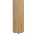 Built from thick-cut oak and veneers with an aged smoked finish, this farmhouse-inspired dining table features chunky squared legs. Seats eight comfortably Amethyst Home provides interior design, new home construction design consulting, vintage area rugs, and lighting in the Omaha metro area.