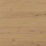 Built from thick-cut oak and veneers with an aged smoked finish, this farmhouse-inspired dining table features chunky squared legs. Seats eight comfortably Amethyst Home provides interior design, new home construction design consulting, vintage area rugs, and lighting in the Park City metro area.