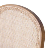 Featuring Esmee Antwerp Natural Dining Chair by Four Hands at Amethyst Home. Natural nettlewood shapes the arched, angled back of this simply shaped, armless dining chair. Natural crosshatch cane adds a light texture to complement the creamy, neutral upholstered seat. Performance fabrics are specially created to withstand spills, stains, high traffic and w. Amethyst Home provides interior design, new home construction design consulting, vintage area rugs, and lighting in the Washington metro area.