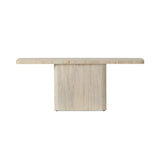 Featuring Esmi Bleached Spalted Primavera Console Table by Four Hands at Amethyst Home. Make a statement with this console table of spalted primavera with a clean, bleached finish. An exaggerated overhang top elevates otherwise simple shaping, for a dramatic look that can move between spaces with ease.Overall Dimensions: 78.00"w x 18.00"d x 31.00"hWeight : . Amethyst Home provides interior design, new home construction design consulting, vintage area rugs, and lighting in the Charlotte metro area.