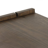 Featuring Etro Tawny Pine Media Console by Four Hands at Amethyst Home. Inspired by retro European design, a character-rich media console is made from solid pine, with mortise and tenon joinery spanning its sides. Door pulls of top-grain leather add a textural finishing touch, while three rear cutouts keep cords out of sight.Overall Dimensions: 78.00"w x 18.00. Amethyst Home provides interior design, new home construction design consulting, vintage area rugs, and lighting in the Boston metro area.