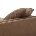 Featuring Everly Antwerp Cafe Tete A Tete Chaise by Four Hands at Amethyst Home. Classic goes contemporary. A cocoa-finished parawood base supports low, deep seating of performance-grade upholstery. Designed with track arms on both ends for a clean touch. Performance fabrics are specially created to withstand spills, stains, high traffic and wear, ensuring . Amethyst Home provides interior design, new home construction design consulting, vintage area rugs, and lighting in the Charlotte metro area.