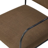 A dramatically slim frame of black hammered iron supports comfortable swivel seating upholstered in specialized performance fabric. Soft, easy to clean and free of PFAS, Crypton® performance fabric is specially engineered for protection against stains, moisture and odor Amethyst Home provides interior design, new home construction design consulting, vintage area rugs, and lighting in the Portland metro area.