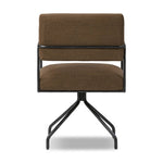 A dramatically slim frame of black hammered iron supports comfortable swivel seating upholstered in specialized performance fabric. Soft, easy to clean and free of PFAS, Crypton® performance fabric is specially engineered for protection against stains, moisture and odor Amethyst Home provides interior design, new home construction design consulting, vintage area rugs, and lighting in the Seattle metro area.