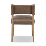 Featuring Ferris Palermo Cigar Dining Chair by Four Hands at Amethyst Home. Mixed materials at their finest. Brown parawood forms a slight, simple frame for squared seating of neutral performance-grade upholstery. Charcoal top-grain leather backing takes this modern-minded dining chair to the next level.Overall Dimensions: 20.00"w x 22.00"d x 32.00"hWeight . Amethyst Home provides interior design, new home construction design consulting, vintage area rugs, and lighting in the Calabasas metro area.