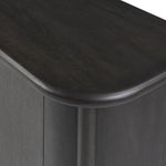 Large cylinder framework defines this oak sideboard with a warm oak finish. Curved lines add softness, while delicate hardware provides a visual contrast against the sideboard's substantial size Amethyst Home provides interior design, new home construction design consulting, vintage area rugs, and lighting in the Monterey metro area.