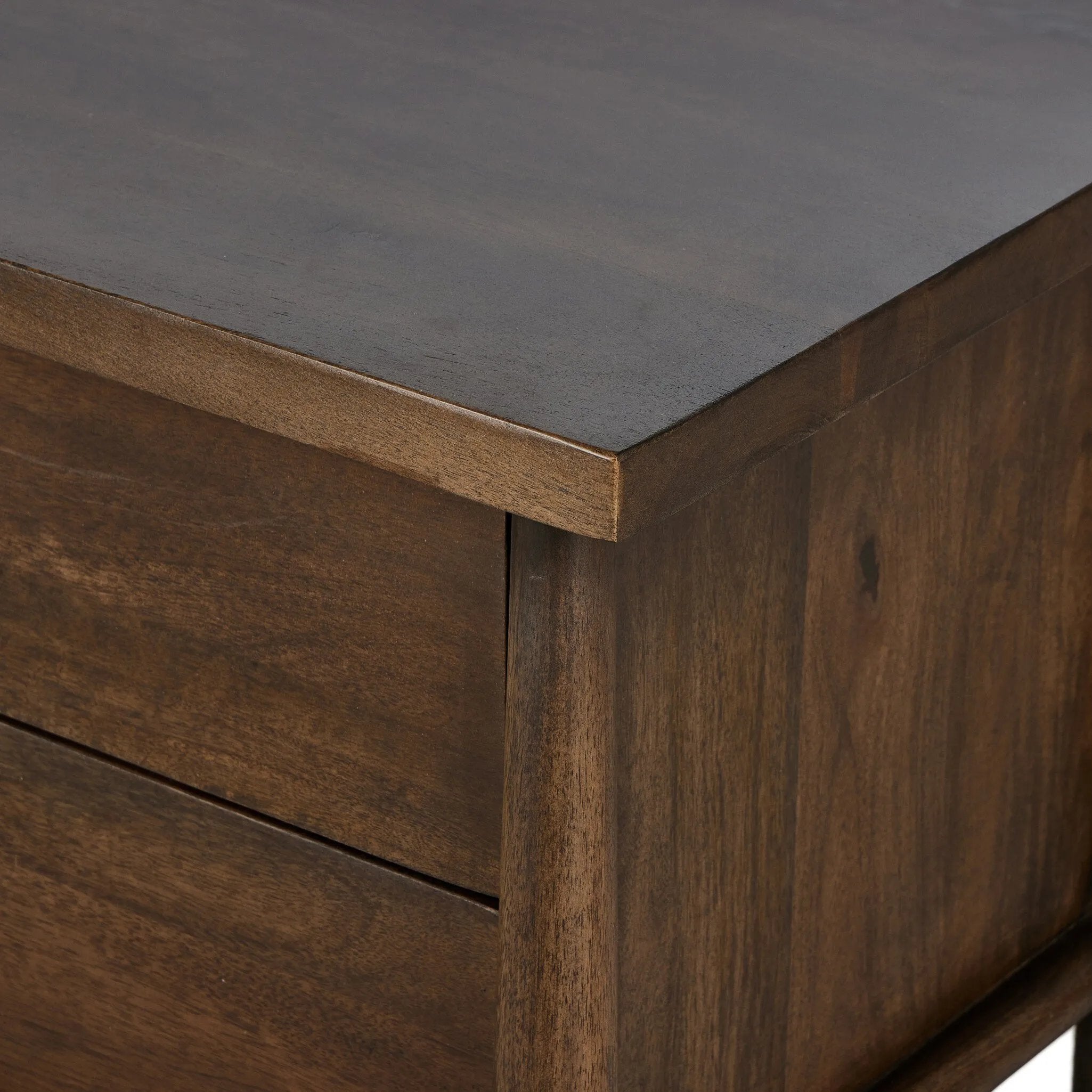 Featuring Freddie Brown Nightstand by Four Hands at Amethyst Home. Inspired by French antique design, this dresser stands on round tapered legs with a prominent overhang top. Made of mango wood with cast iron key ring pulls, two drawers make it a versatile choice as a dresser or nightstand.
Overall Dimensions: 22.0" L x 32.0 " W x 26.0" H
Collection: May. Amethyst Home provides interior design, new home construction design consulting, vintage area rugs, and lighting in the Laguna Beach metro area.