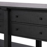 Featuring Gardendale Stained Black Oak Veneer Kitchen Island by Four Hands at Amethyst Home. Introduce elegance and functionality to your kitchen with the Gardendale Stained Black Oak Veneer Kitchen Island. This sleek and sturdy island features a stained black oak veneer, providing a modern and sophisticated look. Perfect for preparing meals and entertaining . Amethyst Home provides interior design, new home construction design consulting, vintage area rugs, and lighting in the Seattle metro area.