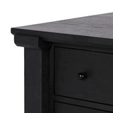 Featuring Gardendale Stained Black Oak Veneer Kitchen Island by Four Hands at Amethyst Home. Introduce elegance and functionality to your kitchen with the Gardendale Stained Black Oak Veneer Kitchen Island. This sleek and sturdy island features a stained black oak veneer, providing a modern and sophisticated look. Perfect for preparing meals and entertaini. Amethyst Home provides interior design, new home construction design consulting, vintage area rugs, and lighting in the Washington metro area.