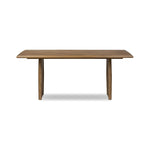 Made from weathered oak, simple lines and a light, rustic finish play up the natural beauty of this double pedestal dining table Amethyst Home provides interior design, new home construction design consulting, vintage area rugs, and lighting in the Washington metro area.